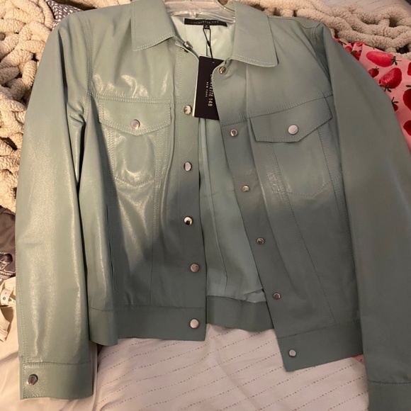 LAFAYETTE 148 Mint Leather Jacket - Picture 7 of 7